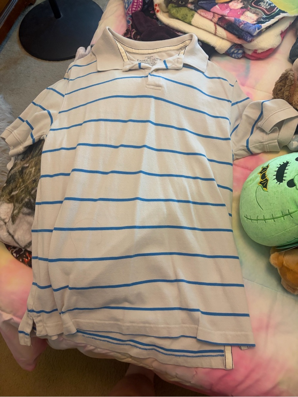 Classic man Polo Shirt - Light Blue Stripes